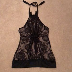 bebe Lace Halter Top